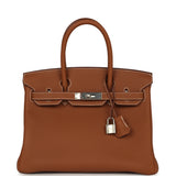 Pre-owned Hermes Birkin 30 Gold Togo Palladium Hardware - Thumbnail View 1
