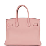 Pre-owned Hermes Special Order (HSS) Birkin 30 Rose Sakura Clemence Brushed Palladium Hardware - Thumbnail View 4
