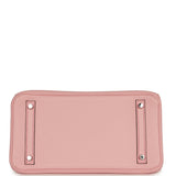 Pre-owned Hermes Special Order (HSS) Birkin 30 Rose Sakura Clemence Brushed Palladium Hardware - Thumbnail View 6