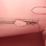 Pre-owned Hermes Special Order (HSS) Birkin 30 Rose Sakura Clemence Brushed Palladium Hardware - Thumbnail View 9