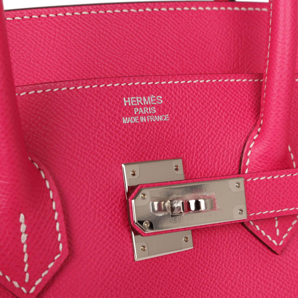 Hermes Birkin 35 Epsom Leder Rose Tyrien Innen Rubis Hardware Palladium