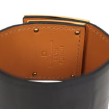 Pre-owned Hermes Kelly Dog Bracelet Black Shiny Alligator Yellow Gold - Thumbnail View 5