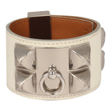 Hermes Collier de Chien Bracelet White Swift Palladium Hardware - Thumbnail View 1