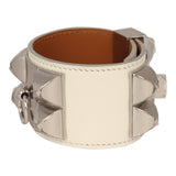 Hermes Collier de Chien Bracelet White Swift Palladium Hardware - Thumbnail View 2