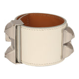 Hermes Collier de Chien Bracelet White Swift Palladium Hardware - Thumbnail View 3