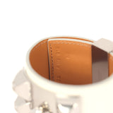 Hermes Collier de Chien Bracelet White Swift Palladium Hardware - Thumbnail View 6