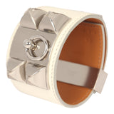 Hermes Collier de Chien Bracelet White Swift Palladium Hardware - Thumbnail View 7
