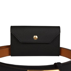 Hermes Kelly Pocket 18 Belt Black Epsom Gold Hardware