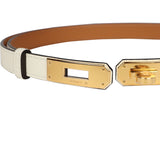 Hermes Kelly Pocket 18 Belt Craie Epsom Gold Hardware