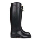 Hermes Jumping Boots Black Box Calfskin Palladium Hardware 37 EU