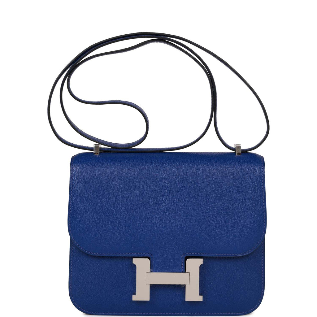 Hermes Constance 18 Bleu Electric Chevre Palladium Hardware – Madison  Avenue Couture