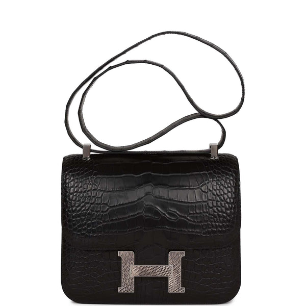 Hermès 24cm Burgundy Constance Barenia with Palladium Hardware