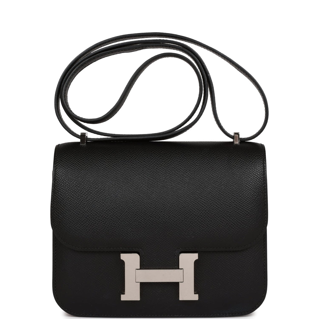 Hermès Constance 18 Noir (Black) Epsom Palladium Hardware PHW — The French  Hunter