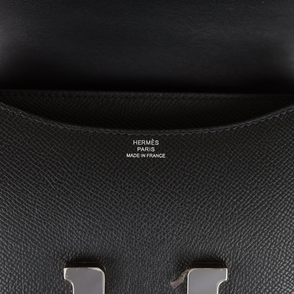 Hermès Constance White Micro Epsom Palladium Hardware