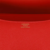 Pre-owned Hermès Constance 24 Rouge de Coeur Epsom Gold Hardware