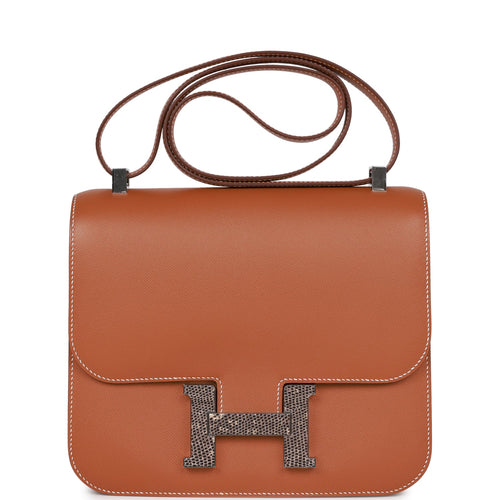 HERMÈS Haut à Courroies 50 handbag in Terre Volynka leather with