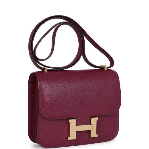 Hermes Vintage Drag Bag 32 Rouge Vif Gold Hardware Rare – Mightychic