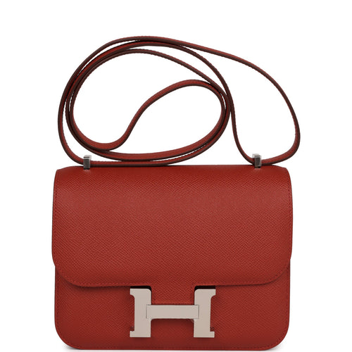 Hermes Rouge Casaque Red Epsom Constance MM 24 25 Handbag Bag