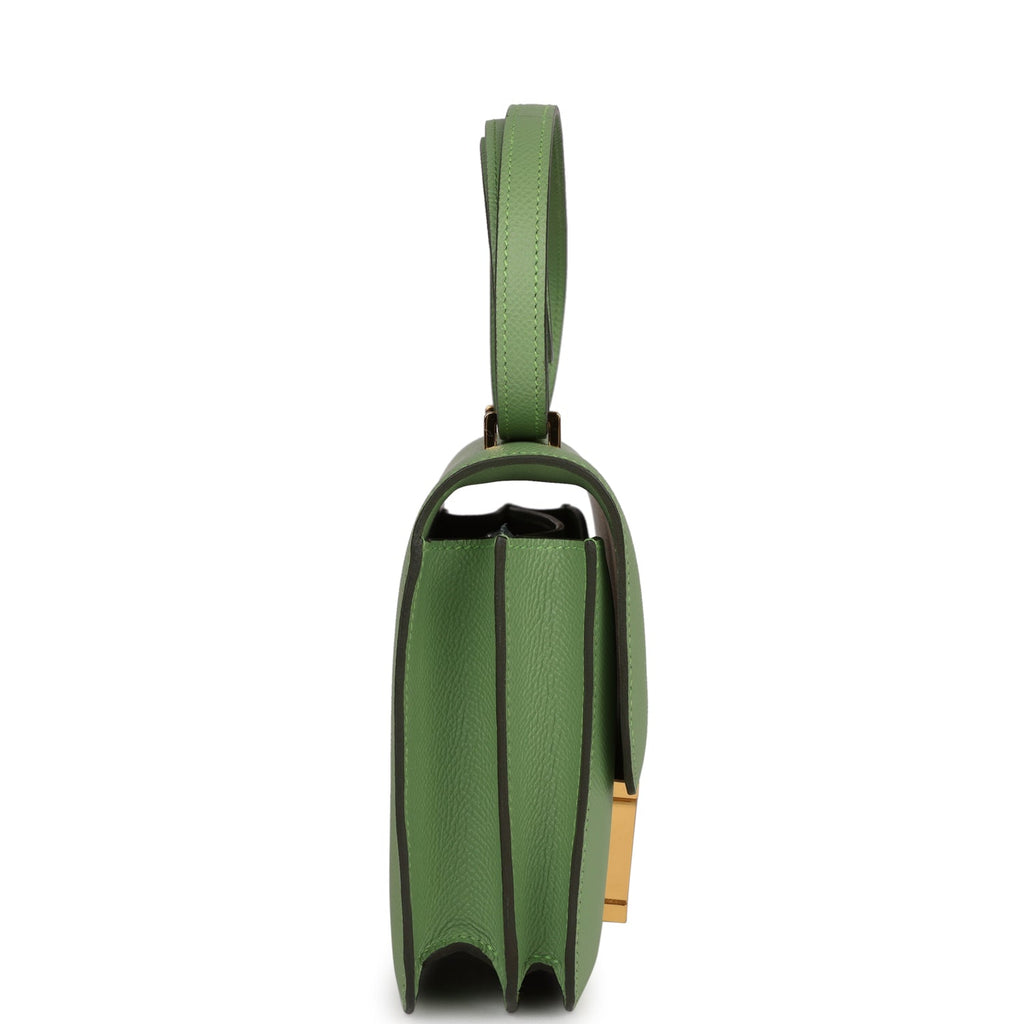 Hermes Constance 18cm Vert Criquet Epsom Gold Hardware Bag at 1stDibs
