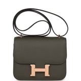 Hermes Constance 18 Vert de Gris Epsom Rose Gold Hardware