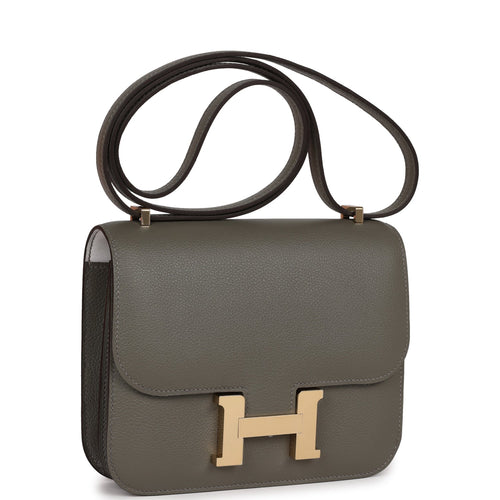 Hermes HSS Kelly 25 Gris Asphalt Verso Ostrich Brushed Gold Hardware –  Madison Avenue Couture