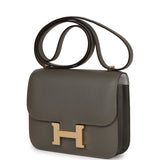 Hermes Constance 18 Gris Meyer Verso Evercolor Permabrass Hardware
