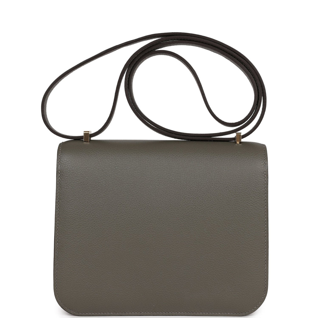 Hermes Constance Long To Go Gris meyer Epsom leather Silver hardware