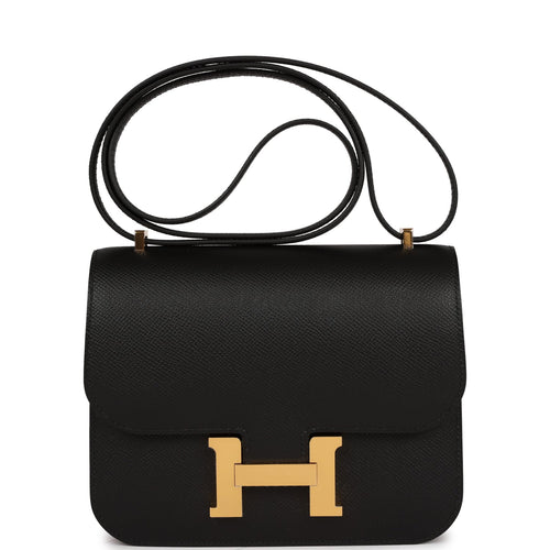 Hermes Constance 18 Black Epsom Gold Hardware