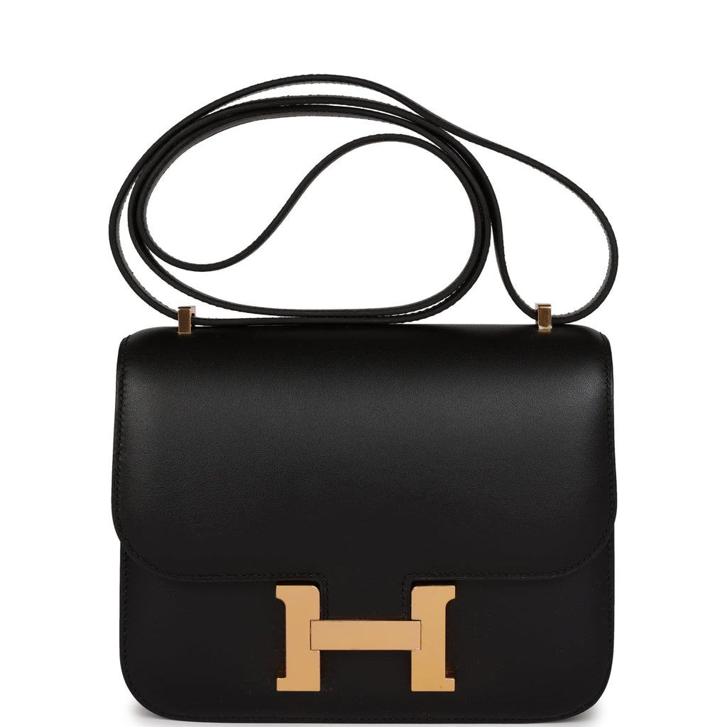 Hermes Constance Bag 18 Black Epsom Gold Hardware New w/ Box