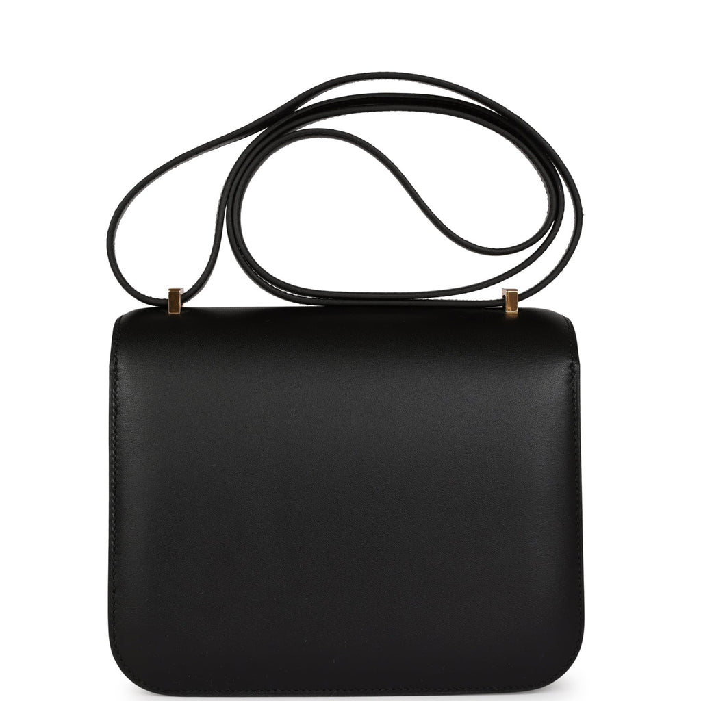 HERMÈS Constance Mini 19 shoulder bag in Black Monsieur leather