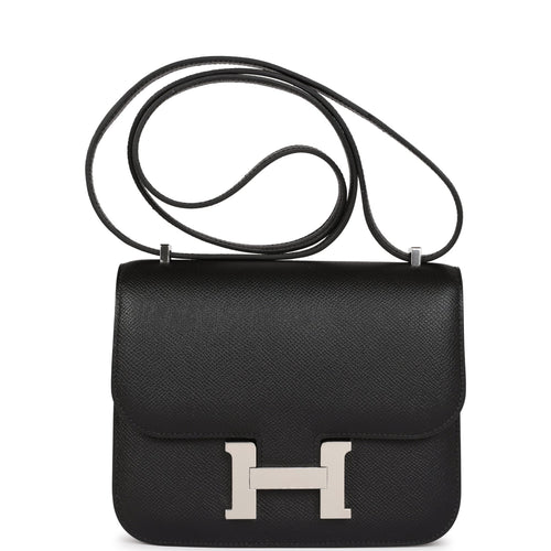 Hermes Constance 18 Black Epsom Palladium Hardware
