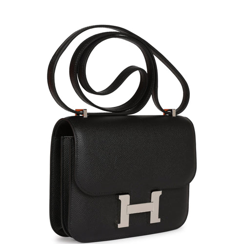 Hermes Constance 18 Black Epsom Palladium Hardware