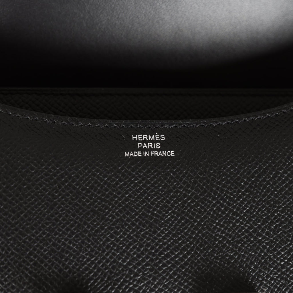 Hermès Black Epsom Micro Constance 14 Palladium Hardware, 2011