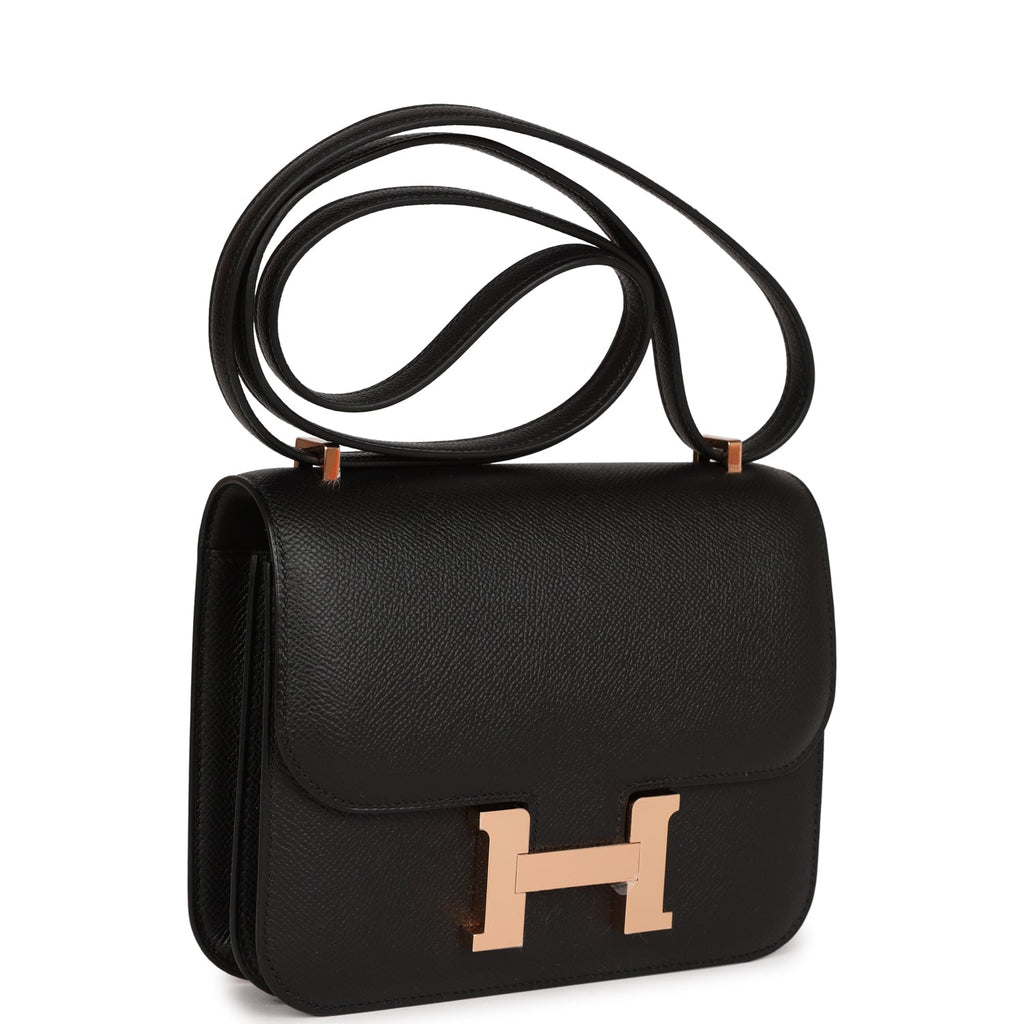 Hermès Constance Mini 18cm Black Epsom Rose Gold Hardware – Coco Approved  Studio