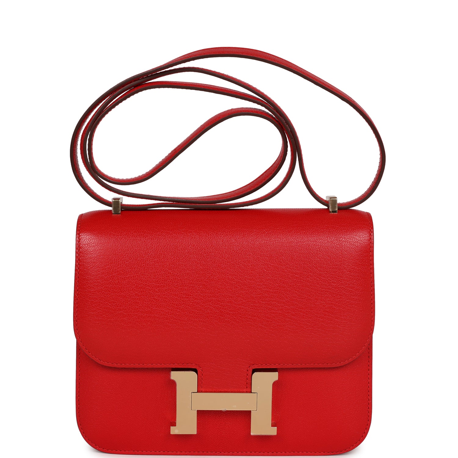 Hermes Constance 18 Rouge De Coeur Chevre Chamkila Permabrass Hardware