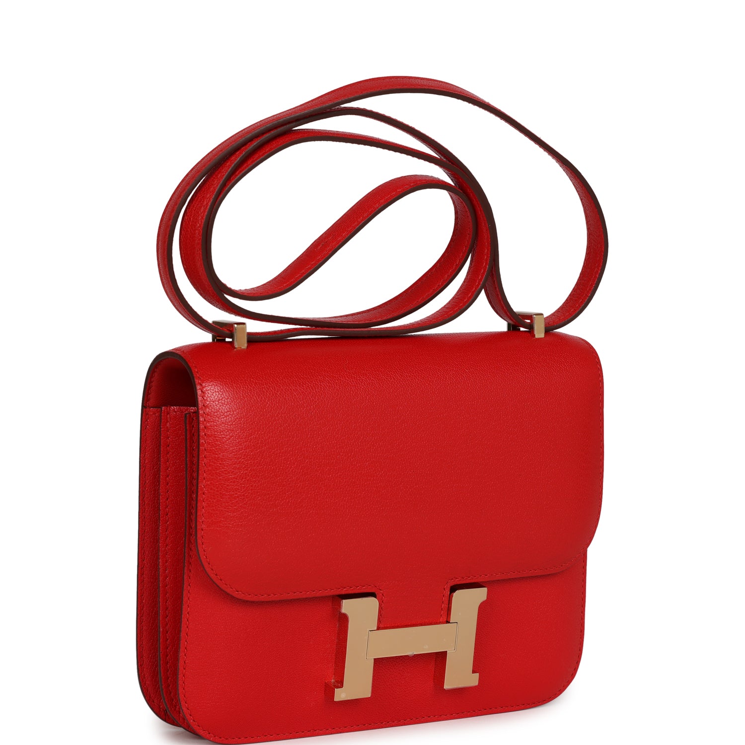 Hermes Constance 18 Rouge De Coeur Chevre Chamkila Permabrass Hardware ...