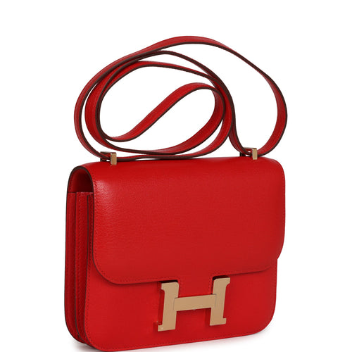 Hermes Constance 18 Mini Rouge de Coeur Epsom Gold Hardware
