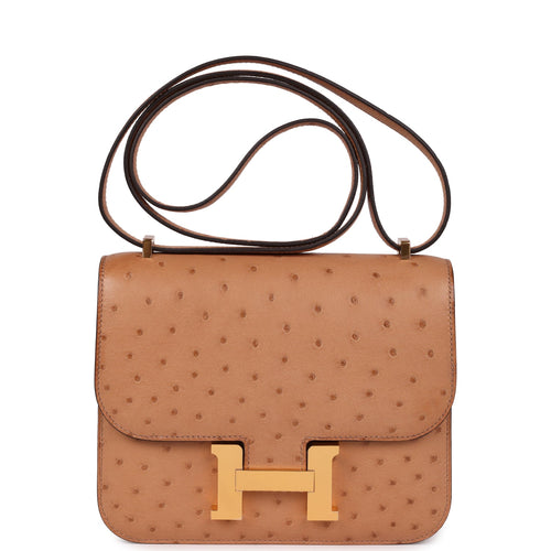 Hermes Constance 18 Chai Ostrich Gold Hardware