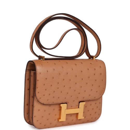 Hermes Constance 18 Chai Ostrich Gold Hardware