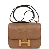 Hermes Constance 18 Chai Matte Alligator Gold Hardware