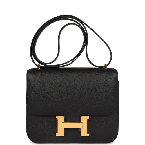 Hermes Constance 18 Black Epsom Gold Hardware