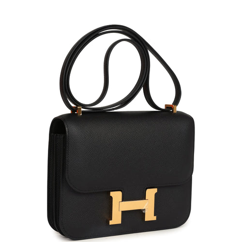 Hermes Constance 18 Black Epsom Gold Hardware