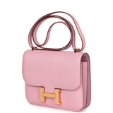 Hermes Constance 18 Mauve Sylvestre Chevre Rose Gold Hardware