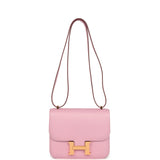 Hermes Constance 18 Mauve Sylvestre Chevre Rose Gold Hardware