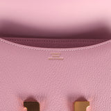 Hermes Constance 18 Mauve Sylvestre Chevre Rose Gold Hardware