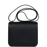 Hermes Constance 18 Black Epsom Gold Hardware