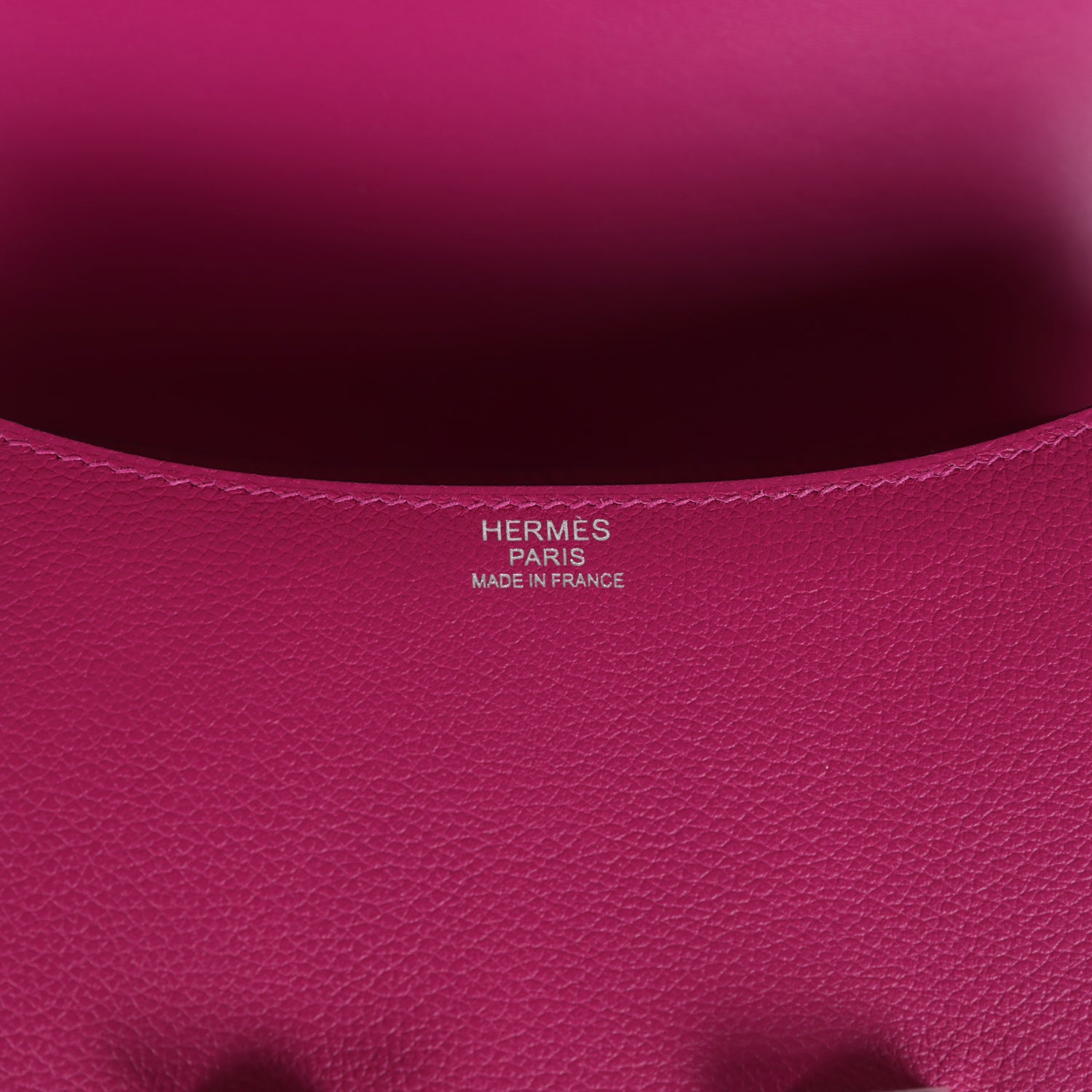 Pre-owned Hermes Constance 24 Rose Pourpre Evercolor Palladium Hardwar