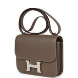 Pre-owned Hermes Constance 18 Etoupe Epsom Palladium Hardware