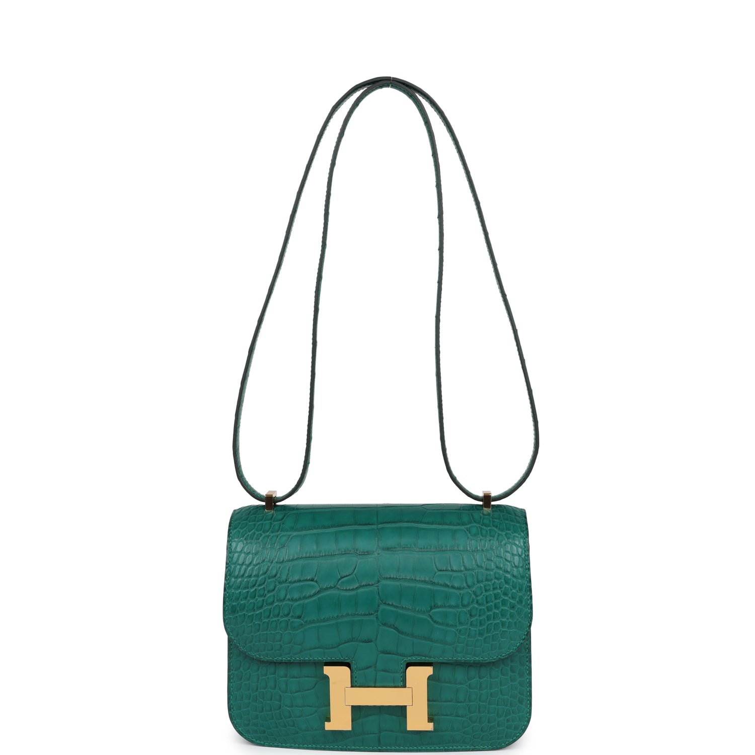 Hermes Constance 18 Malachite Matte Alligator Gold Hardware – Madison ...