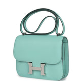 Hermes Constance 18 Aqua Chevre Palladium Hardware